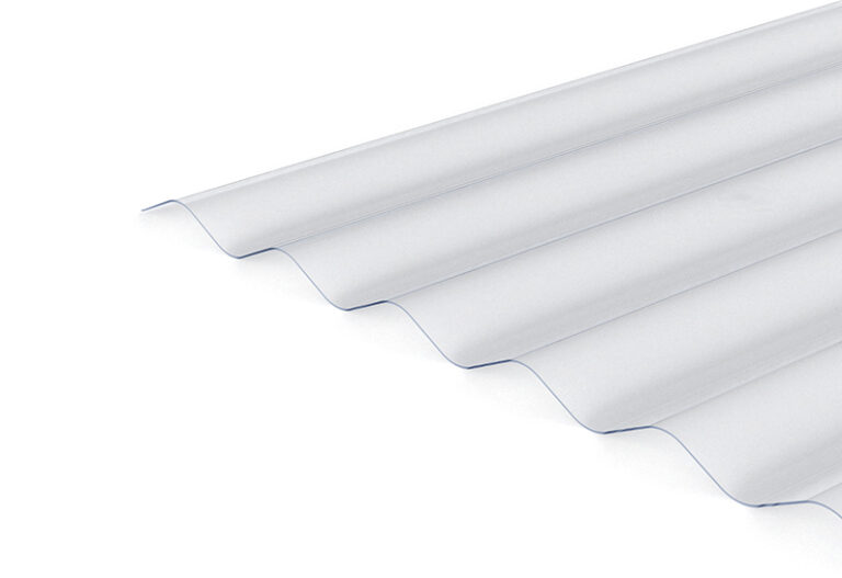 Polycarbonat Wellplatte Sinus 76/18 klar 0,8 mm – transparente Profilplatte für Überdachungen