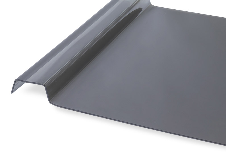 Polycarbonat Lichtplatte EZ-GLAZE grau 3 mm in moderner Glasoptik