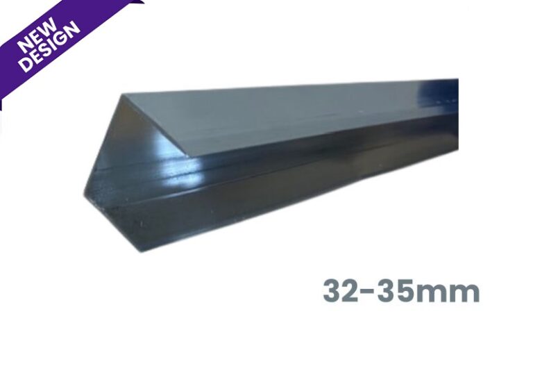 Aluminium U-Profil 32–35 mm – Abschlussprofil für starke Polycarbonat-Stegplatten