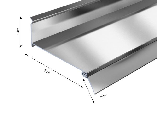 Aluminium Wandanschlussprofil Sunwood Länge 3000 mm – Anschlussprofil für Terrassendach