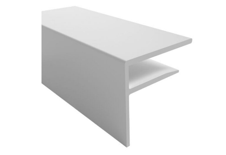 Aluminium F-Profil 10 mm – Weiß