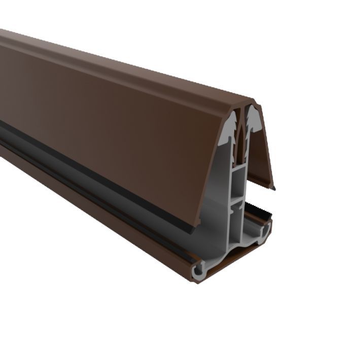Selbsttragendes Schwerlast-Profil-Kit 16–35 mm Braun – Komplettsystem für Polycarbonat Stegplatten