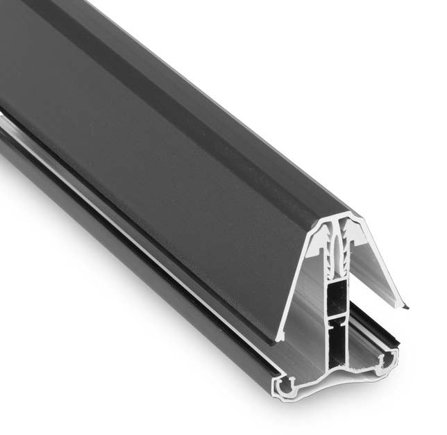 Selbsttragendes Schwerlast-Profil-Kit 16–35 mm Grau – Tragprofil und Abdeckung für starke Polycarbonat Stegplatten