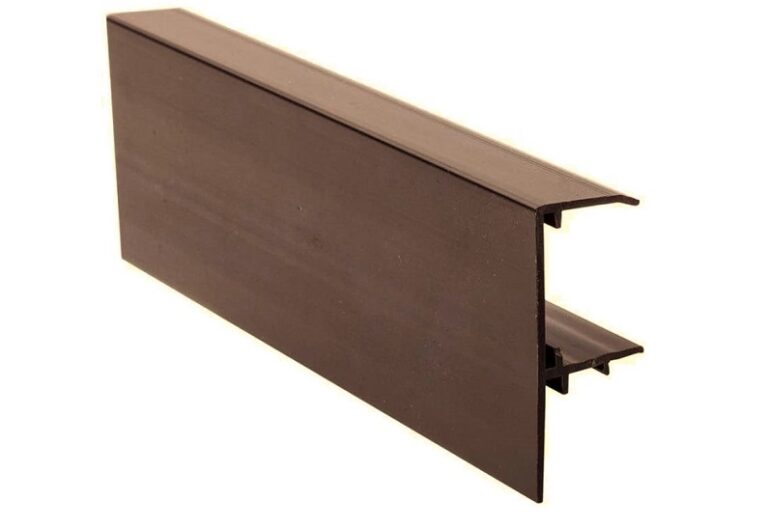 PVC F-Profil 10 mm - braun – Abschluss- und Abdeckprofil für 10 mm Steg- und Kunststoffplatten