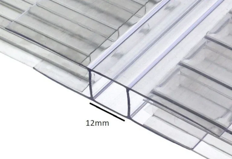 H-Profil Polycarbonat 4/6 mm - klar – Verbindungsprofil für klare Polycarbonatplatten