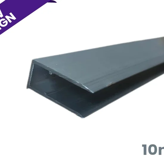 Aluminium U-Profil 10 mm in 2100 mm Länge für Stirn- und Seitenkanten von Doppelstegplatten