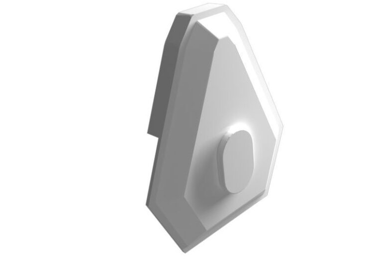 Weiße Endkappe für Selbsttragende Profile.