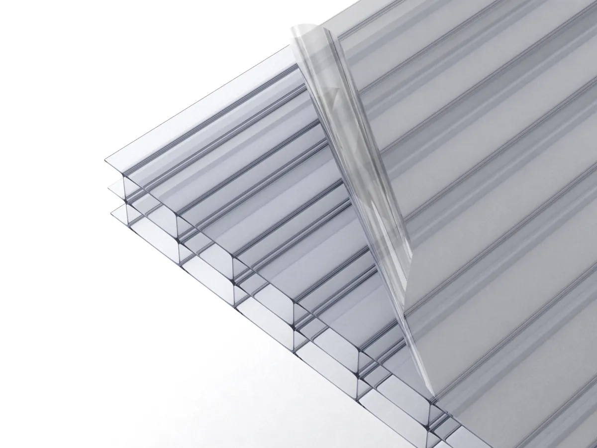 Doppelstegplatte 16 mm klar aus Polycarbonat – robuste Hohlkammerplatten für Terrassendach, Carport und Pergola