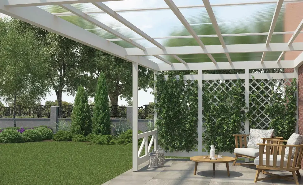 Doppelstegplatten 16 mm aus Polycarbonat für Terrassenüberdachung