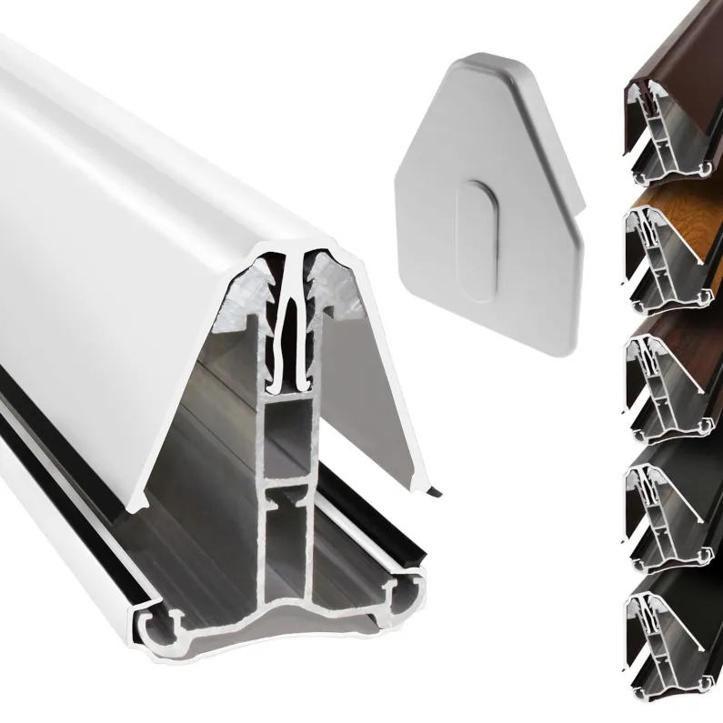 Selbsttragendes Schwerlast-Profil-Kit 16–35 mm Weiß – Komplettsystem für Polycarbonat Stegplatten Überdachung