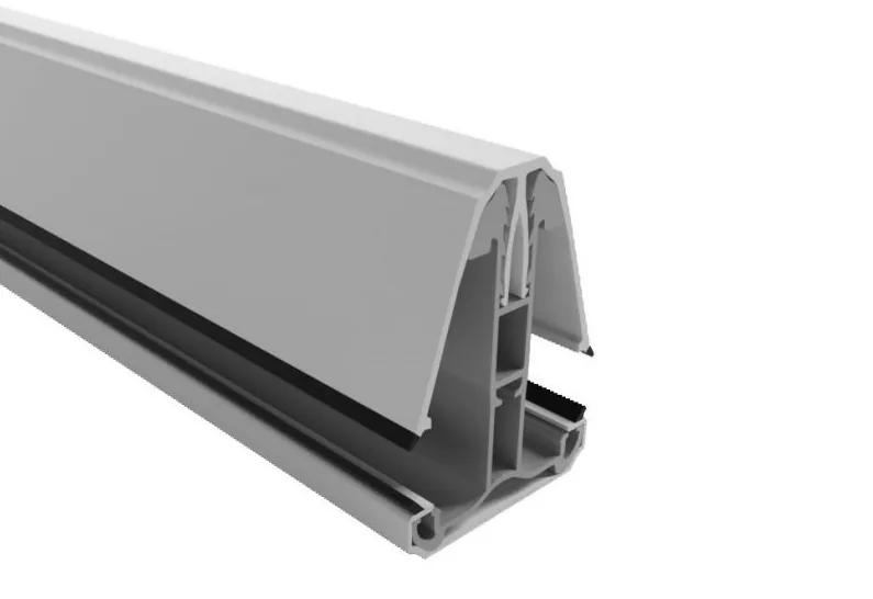 Selbsttragende Profile in Weiß für den einfachen Terrassenbau.